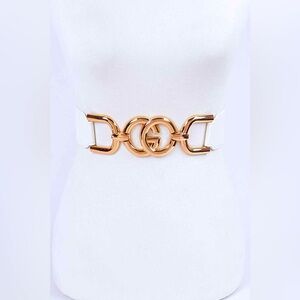 Plus Size Gold G Logo Waist Chain Statement Belt